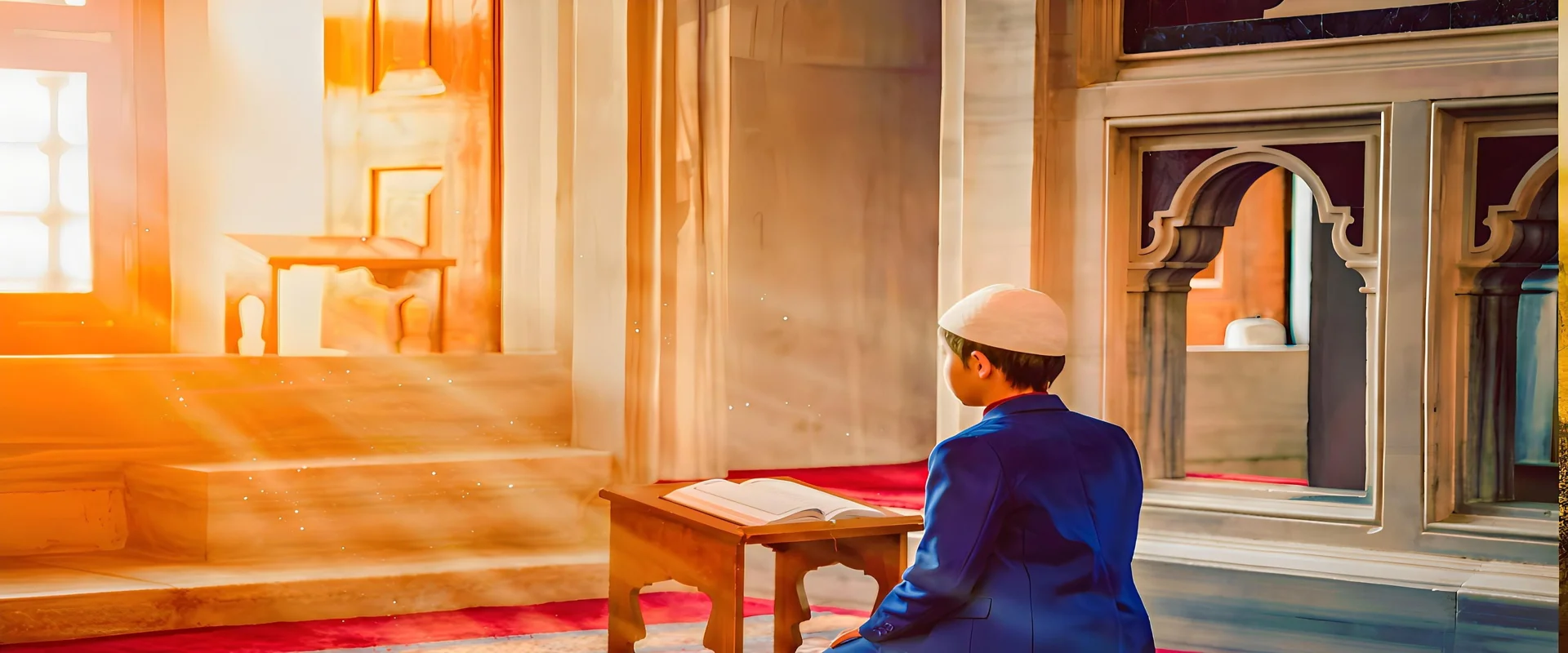 Child learning Quran
